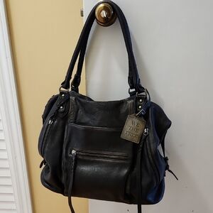 We The Free Dark Leather Shoulder Bag